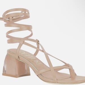 Stylish Beige Strappy Heels